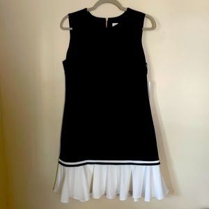 Calvin Klein black and white dress
